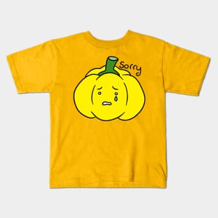 Sorry Yellow Bell Pepper Kids T-Shirt